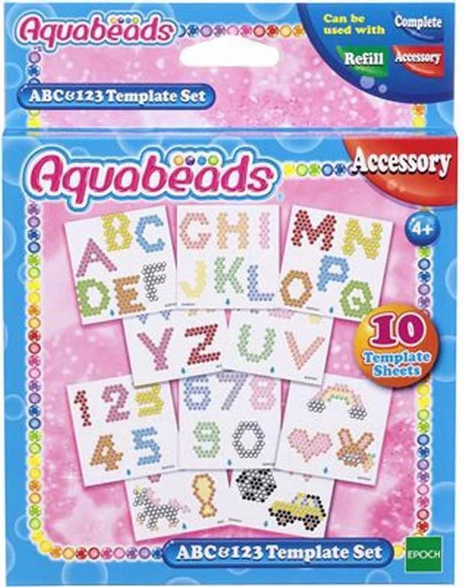 ABC&123 PATROONVELLENSET från Aquabeads i Flerfärgad – produktbild