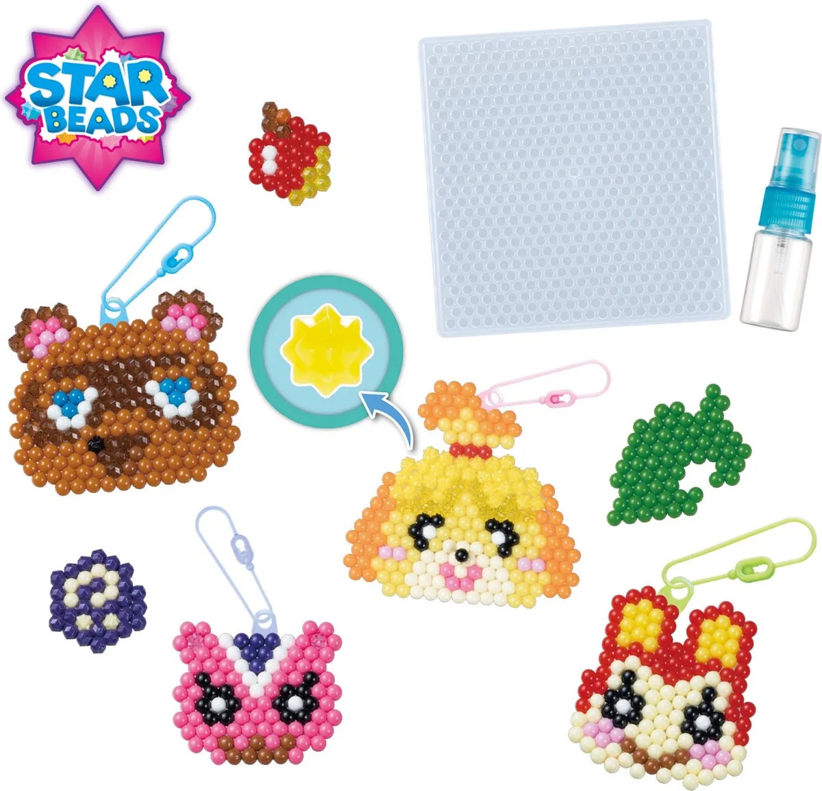 Animal Crossing: New Horizons Character Set- complete set met 850 parels de Aquabeads en Multicolore – photo du produit