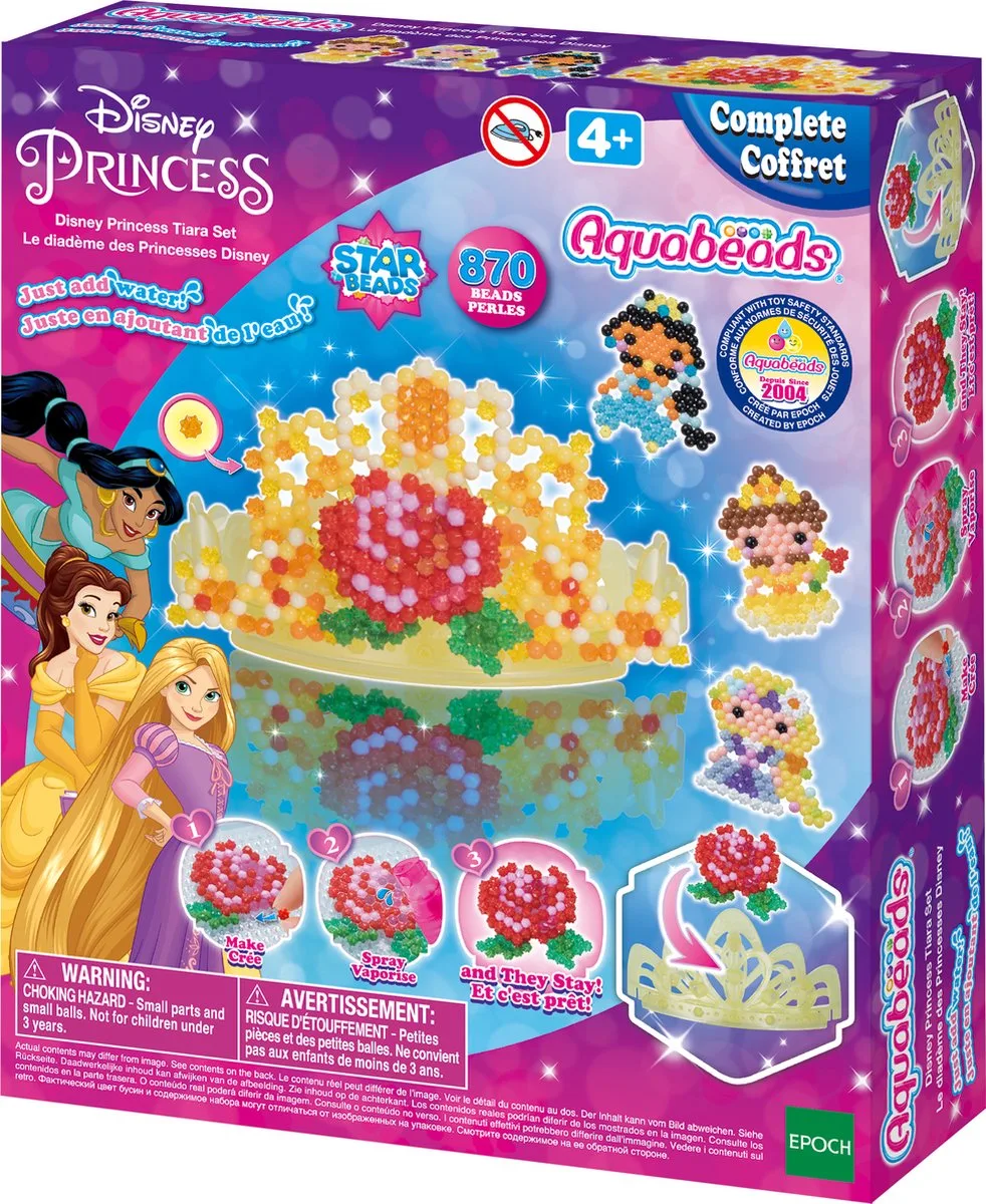 Aquabeads 31901 Disney prinses tiara set- complete set 700 parels in 26 kleuren van Aquabeads in Meerkleurig – productfoto