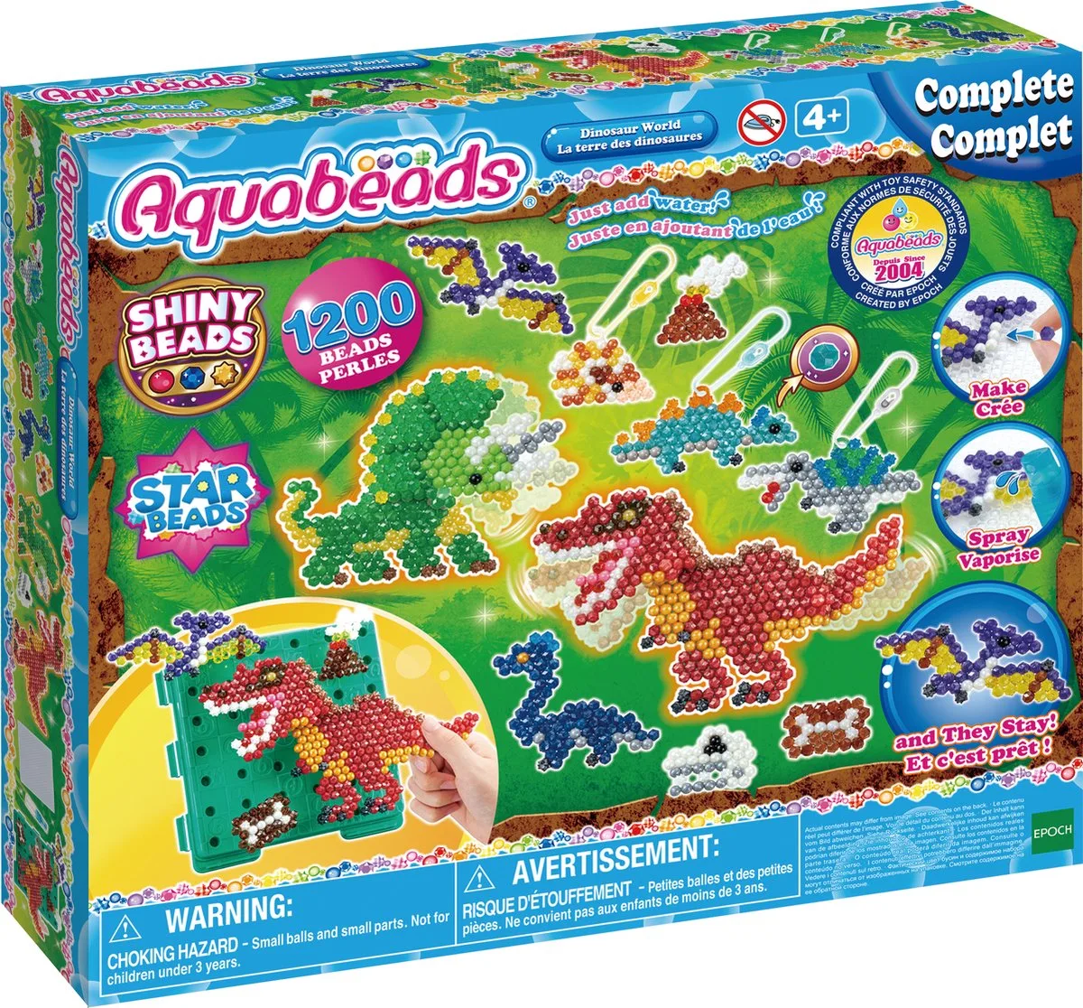 Le Monde des Dinosaures Coffret de Jeu Complet Monde des Dinosaures de Aquabeads en Multicolore – photo du produit