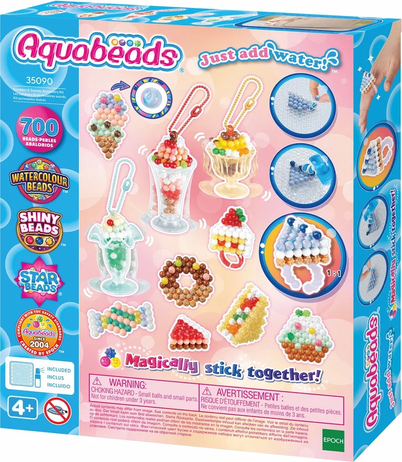 knutselset zoete accessoires- complete knutselset 700 parels in 31 kleuren by Aquabeads in Multicolour – product photo