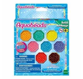 navulling juweelparelpakket - 800 juweel parels in 8 kleuren från Aquabeads i Flerfärgad – produktbild 3 av 3