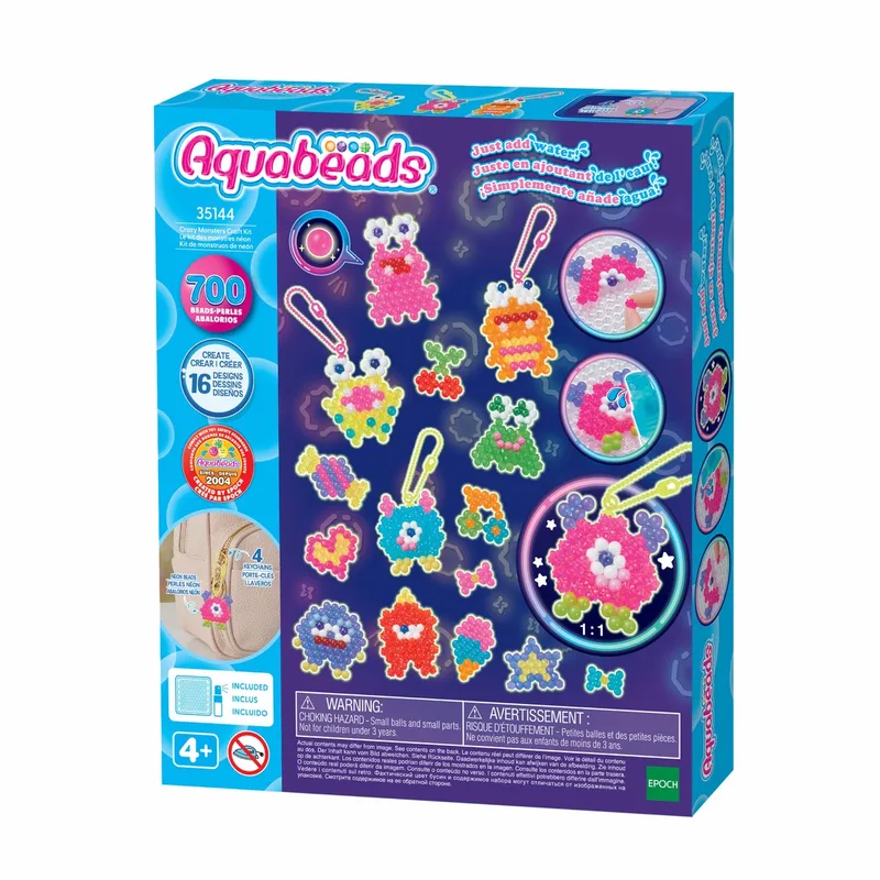 Neon Gekke Monsters set- kleurrijke parels die magisch aan elkaar plakken door water von Aquabeads in Multi kleur – Produktfoto 1 von 6