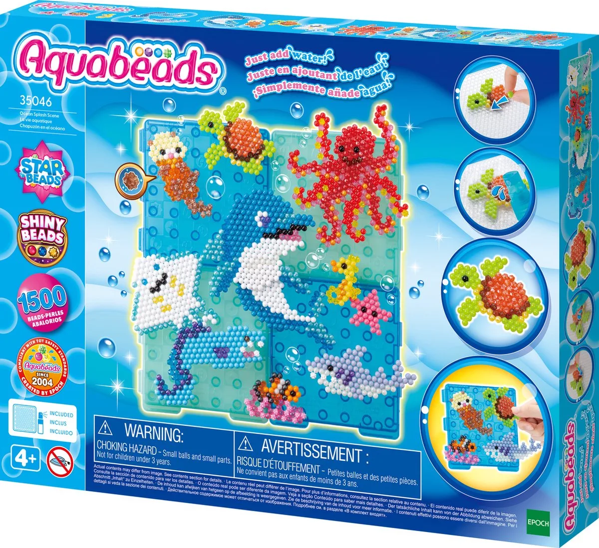 Ocean Dierenset- complete set- inclusief 1500 parels van Aquabeads in Meerkleurig – productfoto