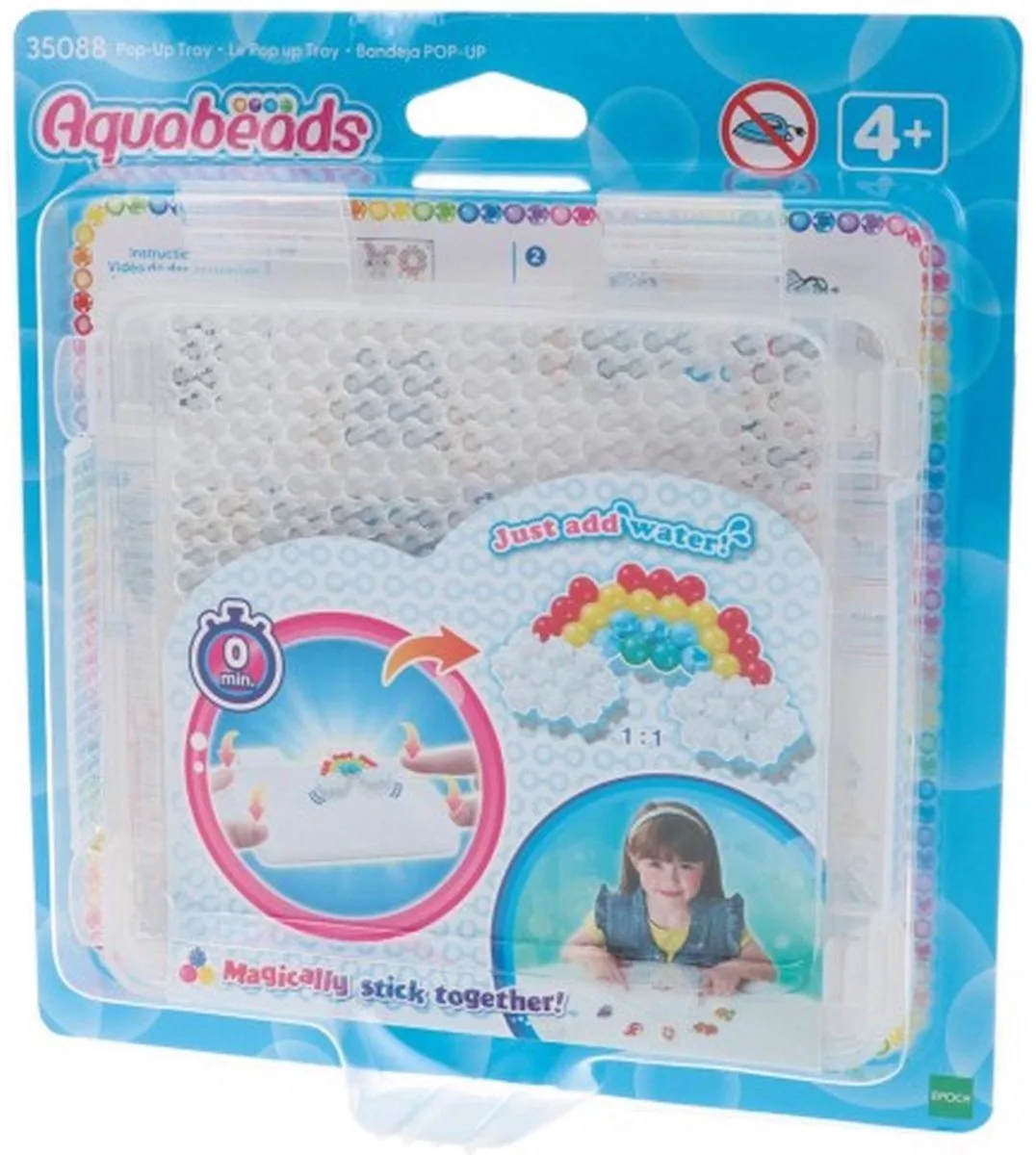 Pop up tray-legbord- basis accessoire van Aquabeads in Transparant – productfoto