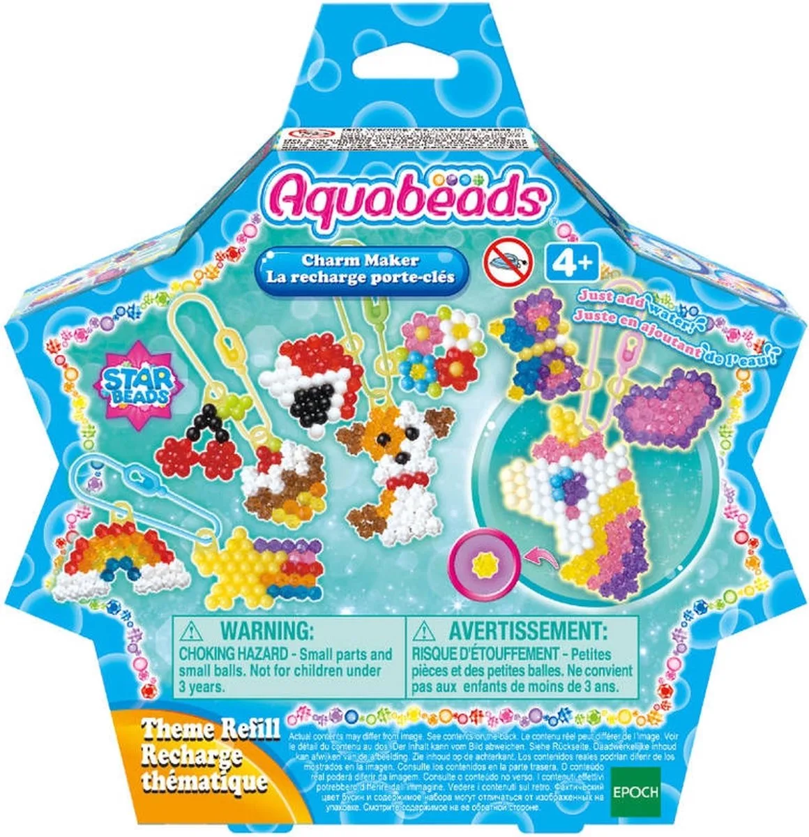 Sterrenparels navulling: Sleutelhangers 31770- bevat 600 parels by Aquabeads in Multicolour – product photo