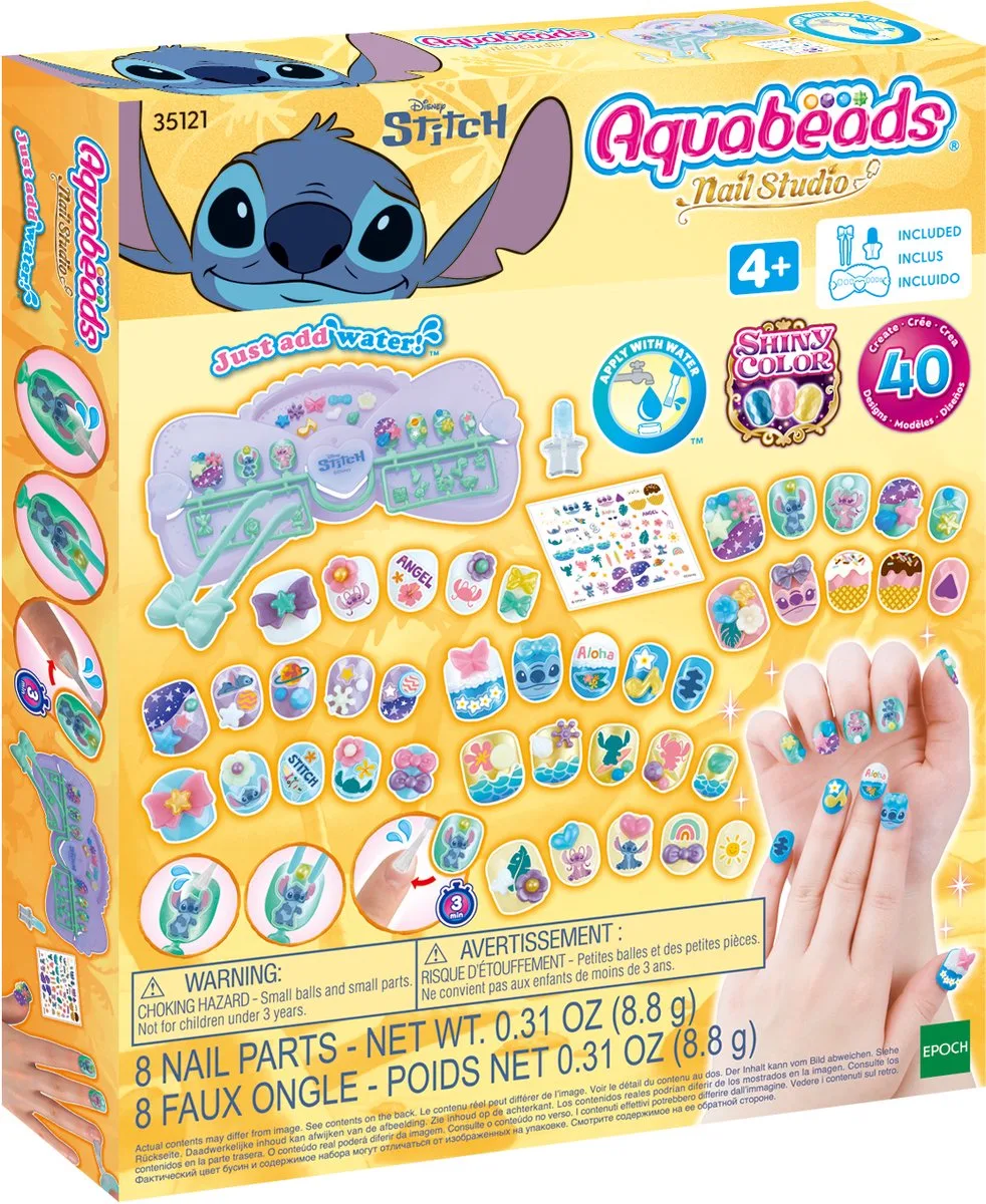 Stitch Negledesign-sæt fra Aquabeads i Flerfarvet – produktbillede
