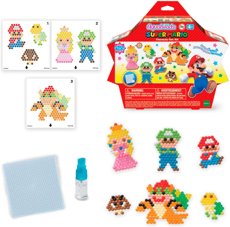 Super Mario Character Set- complete set 690 parels - 6 figuren maken by Aquabeads in Multicolour – product photo 2 of 5