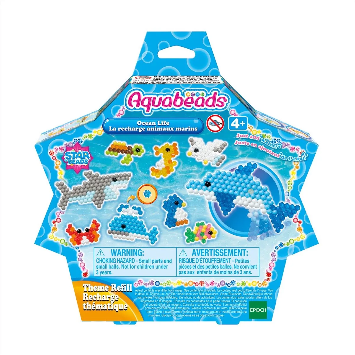 thema navulling zee dieren- 600 parels van Aquabeads in Meerkleurig – productfoto