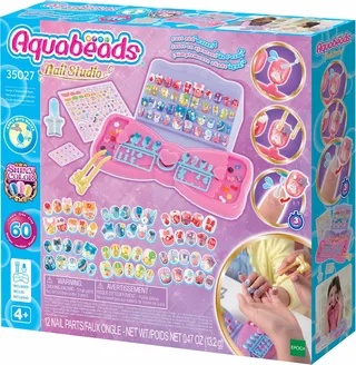veelkleurige Nagelset voor kinderen- complete nagelstudio inclusief 60 nagels från Aquabeads i Flerfärgad – produktbild 1 av 5