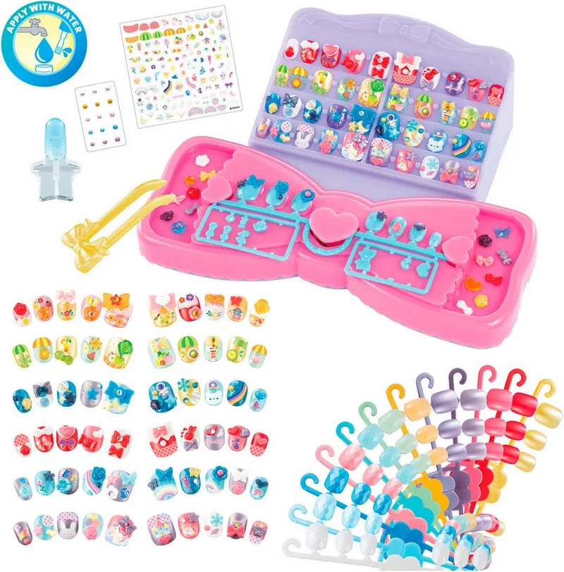 veelkleurige Nagelset voor kinderen- complete nagelstudio inclusief 60 nagels från Aquabeads i Flerfärgad – produktbild 2 av 5