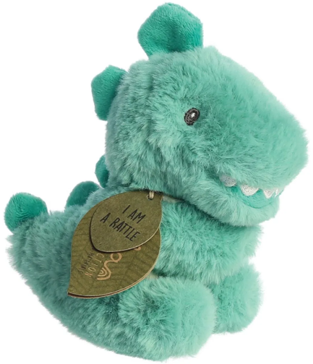 Draak Ryker | ebba Baby Eco | Aurora | Knuffels | Turqoise | Speciaal voor Baby's | Rammelaar | Dragon | 15 cm by Aurora in Green – product photo