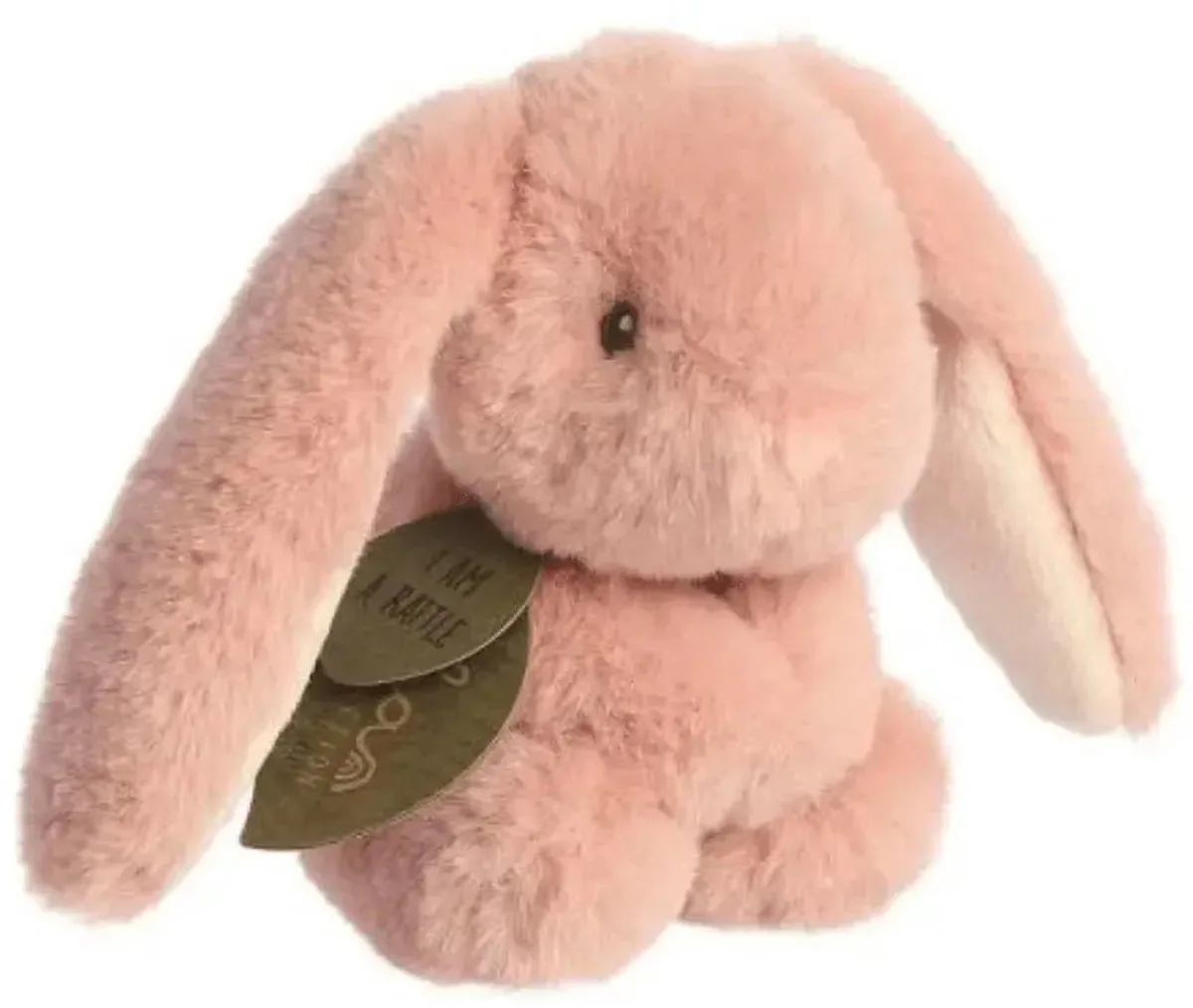 Ebba Eco - Baby Knuffel Rammelaar - Konijn - 15 cm by Aurora in Pink – product photo
