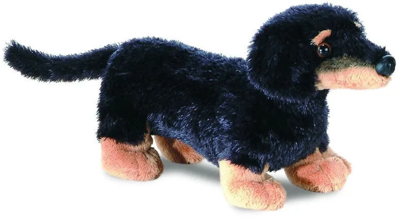 Mini Flopsie - Jamnik Knuffel - 20,5 cm - Pluchen Hond by Aurora in Black – product photo