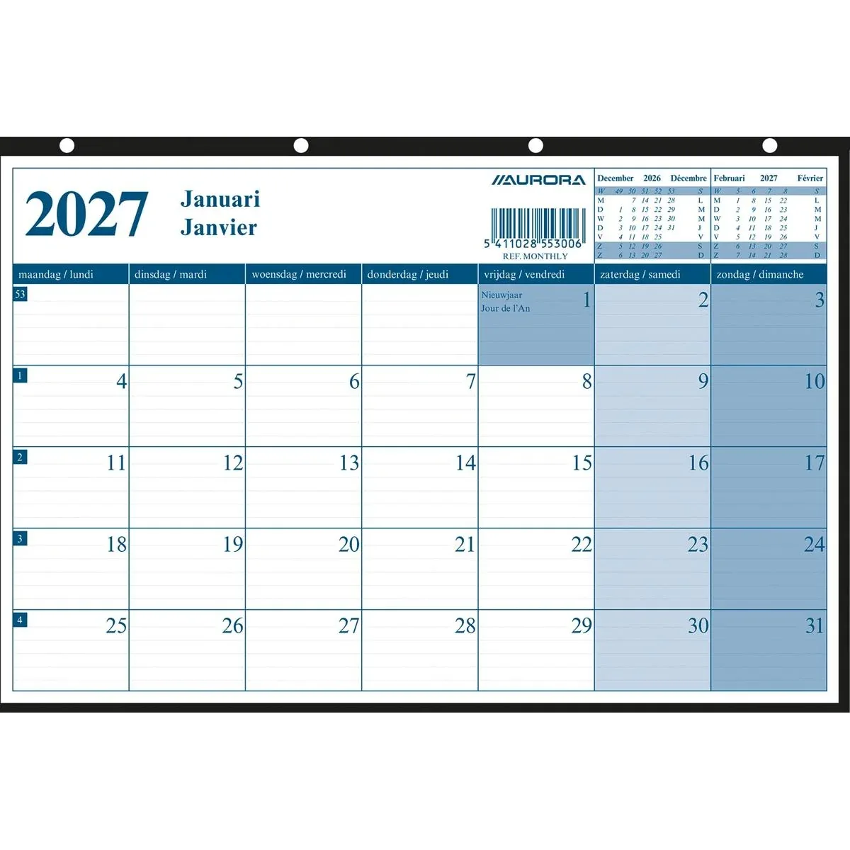 Monthly, 2027 van Aurora – productfoto