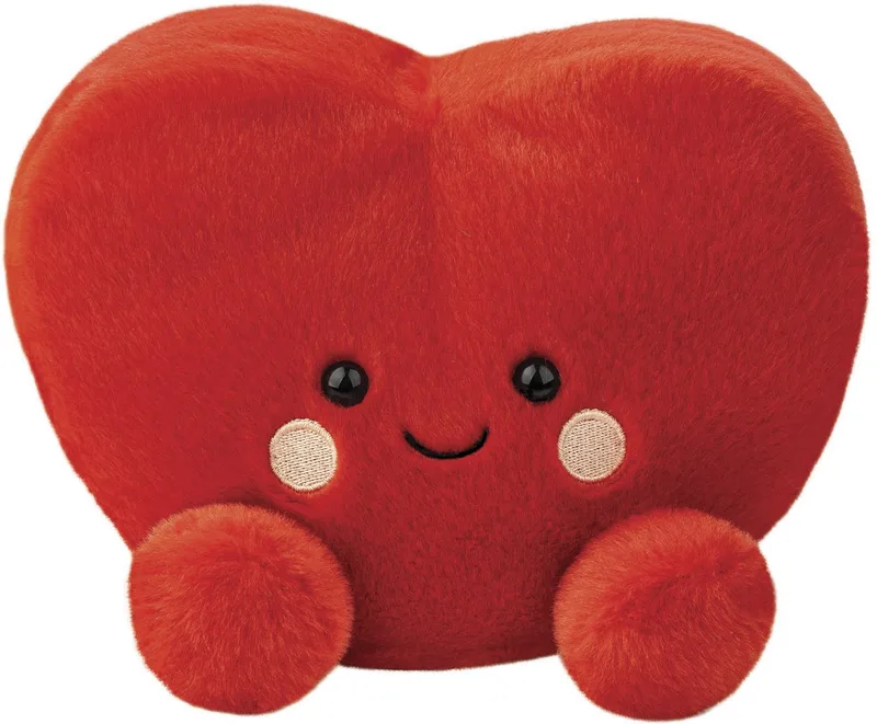 Palm Pals Liefdeshart Knuffel – 13 cm by Aurora in Red – product photo