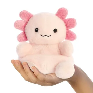 Palm Pals Serie - Axolotl Knuffel - 13 cm - Zacht Materiaal från Aurora i Rosa – produktbild 6 av 6