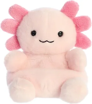 Palm Pals Serie - Axolotl Knuffel - 13 cm - Zacht Materiaal från Aurora i Rosa – produktbild 1 av 6