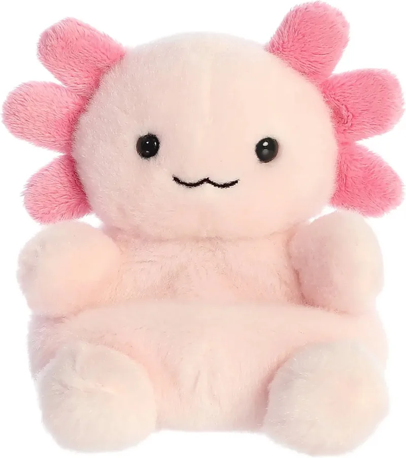 Palm Pals Serie - Axolotl Knuffel - 13 cm - Zacht Materiaal från Aurora i Rosa – produktbild 1 av 6
