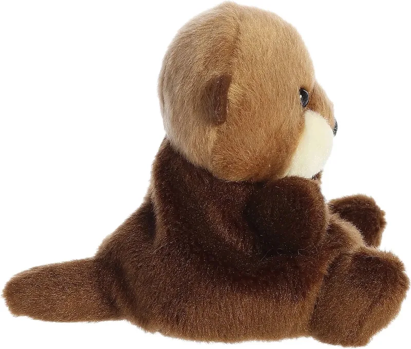 Palm Pals Serie - Wydra Knuffel - 12 cm - Zacht de Aurora en Marron – photo du produit