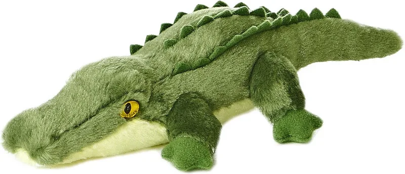 Pluche dieren knuffels krokodil van 20 cm - Knuffeldieren krokodillen speelgoed fra Aurora i Flerfarvet – produktbillede
