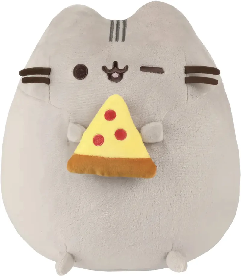 Pusheen knuffel - Pizza - 26 cm von Aurora in Hellgrau – Produktfoto