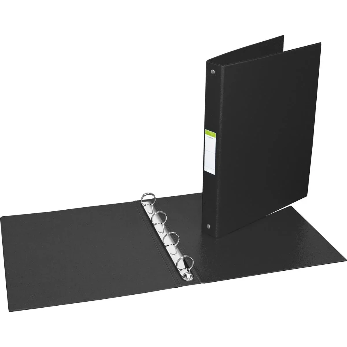 Ringmap voor ft A4, 4 ringen van 25 mm, uit PVC, zwart de Aurora – photo du produit
