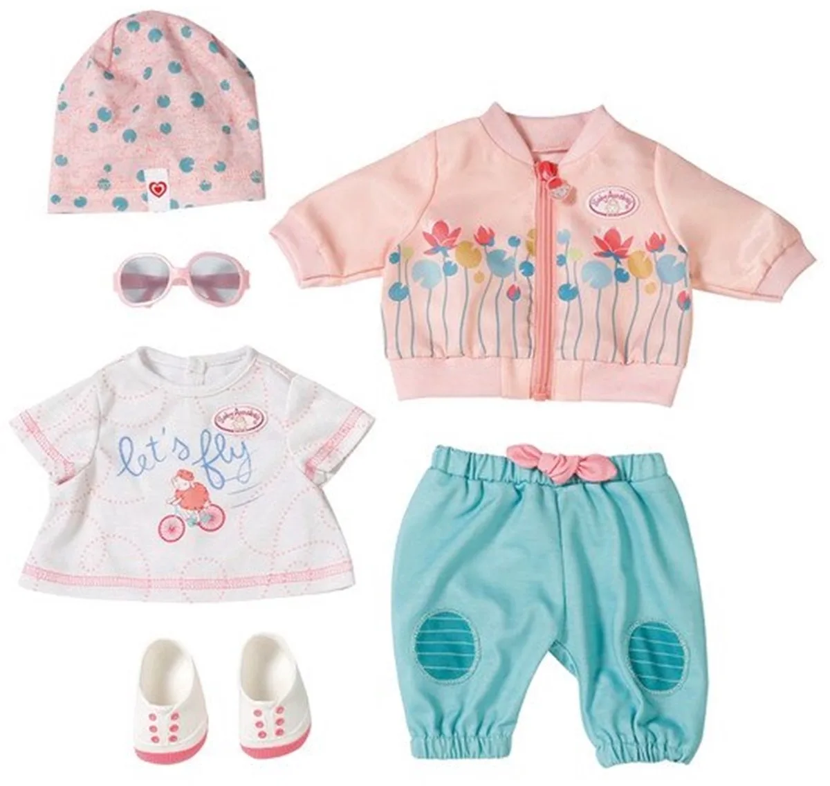 Active Deluxe Fietsset Outfit - Poppenkleding 43 cm de Baby Annabell en Multicolore – photo du produit