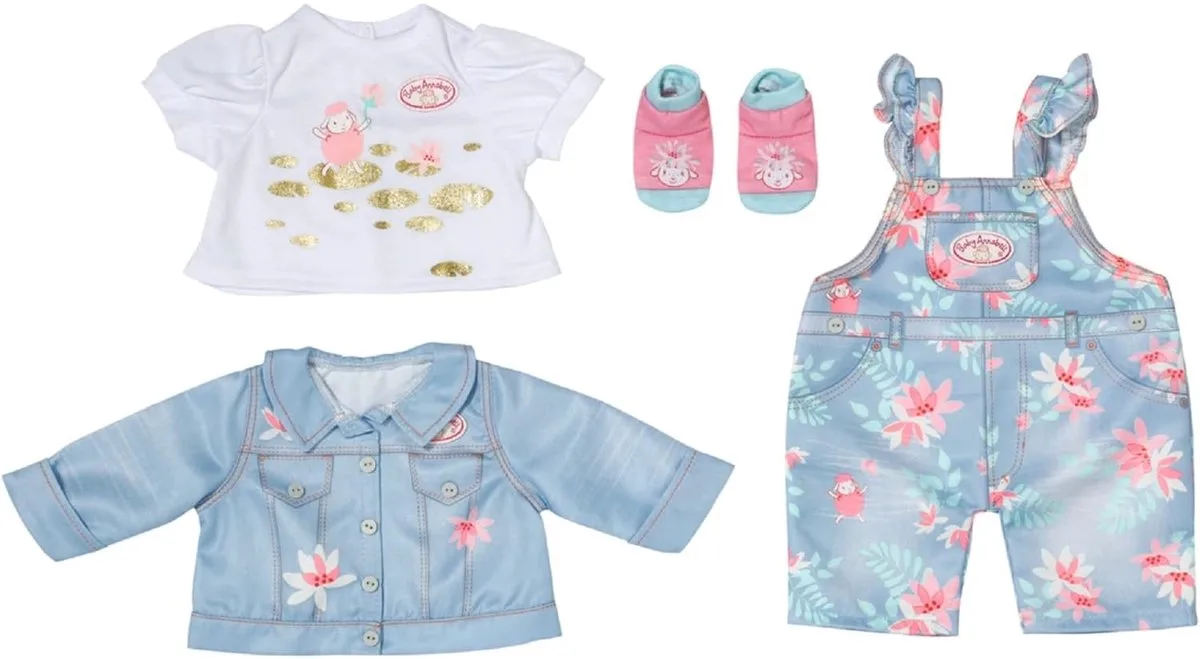Active Deluxe Jeans Set - Poppenkleding 43 cm de Baby Annabell en Multicolore – photo du produit