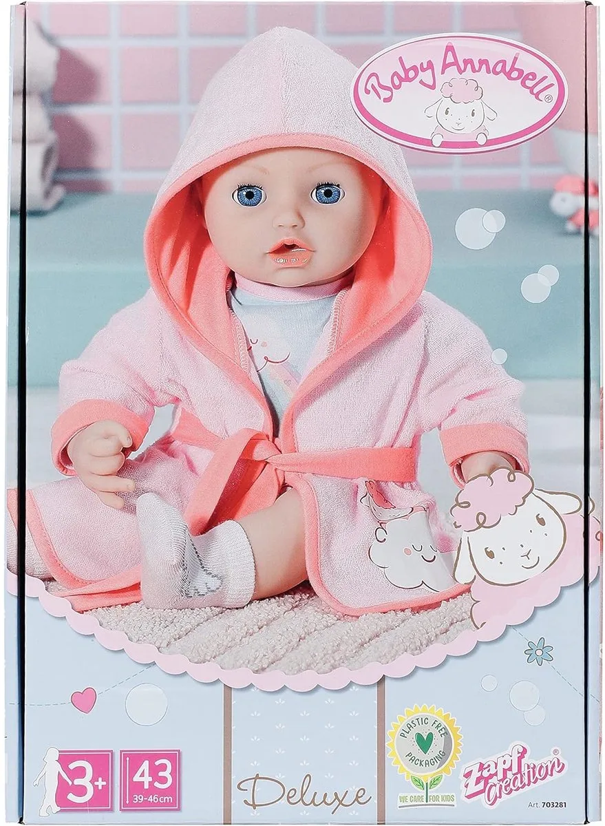 Deluxe Badtijd - Poppenkleding 43 cm de Baby Annabell en Multicolore – photo du produit