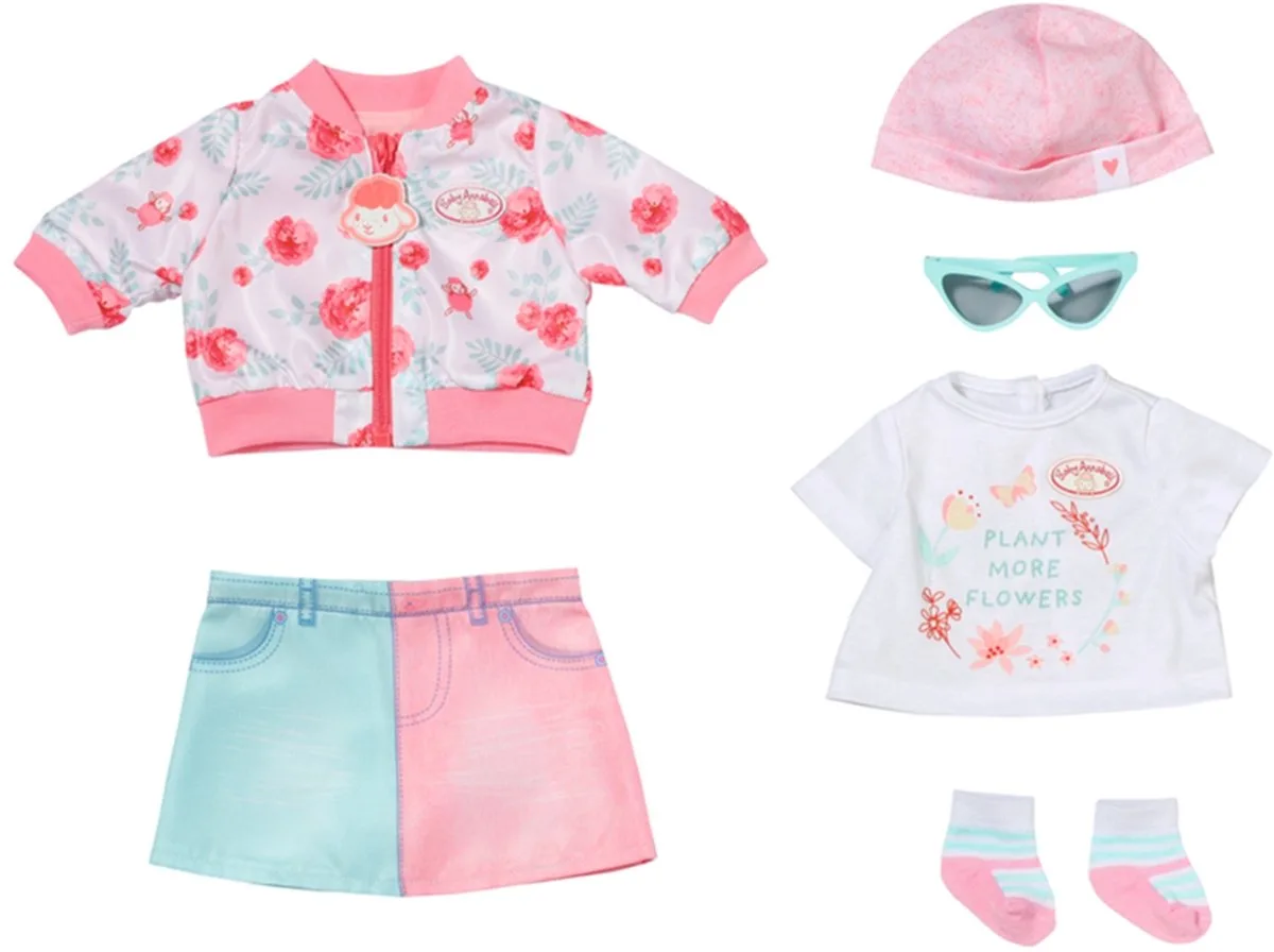 Deluxe Lente Kledingset - Poppenkleding 43cm von Baby Annabell in Mehrfarbig – Produktfoto