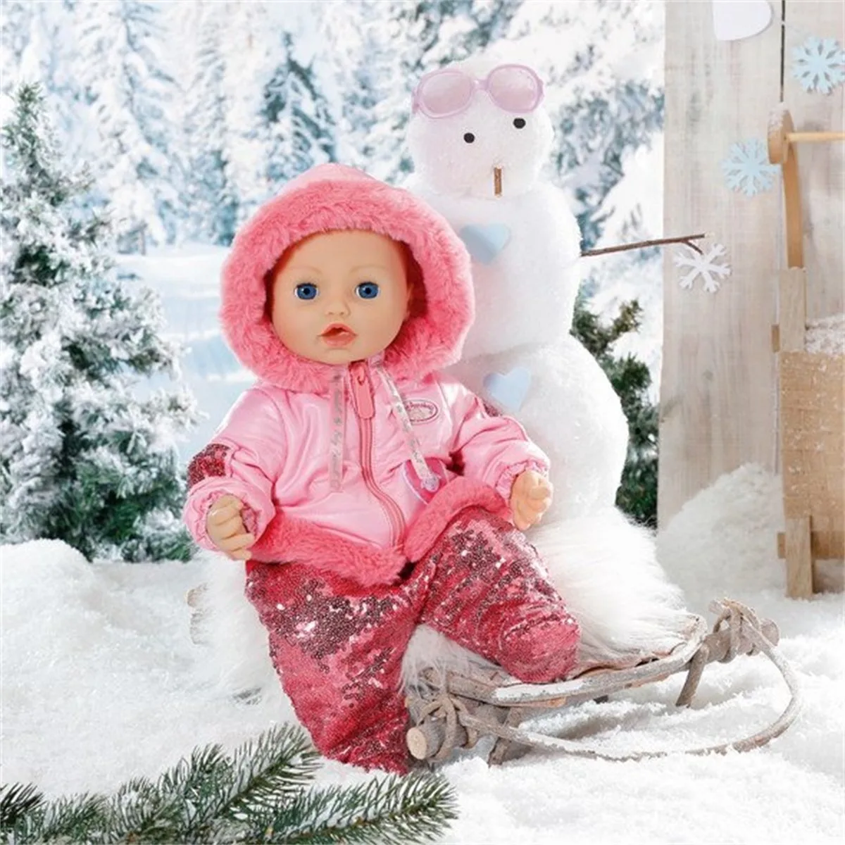 Deluxe Winter - Poppenkleding 43 cm von Baby Annabell in Rosa – Produktfoto