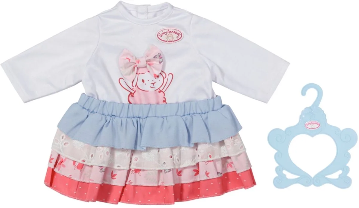 Outfit Shirt en Rok - Poppenkleding 43 cm de Baby Annabell en Blanc – photo du produit