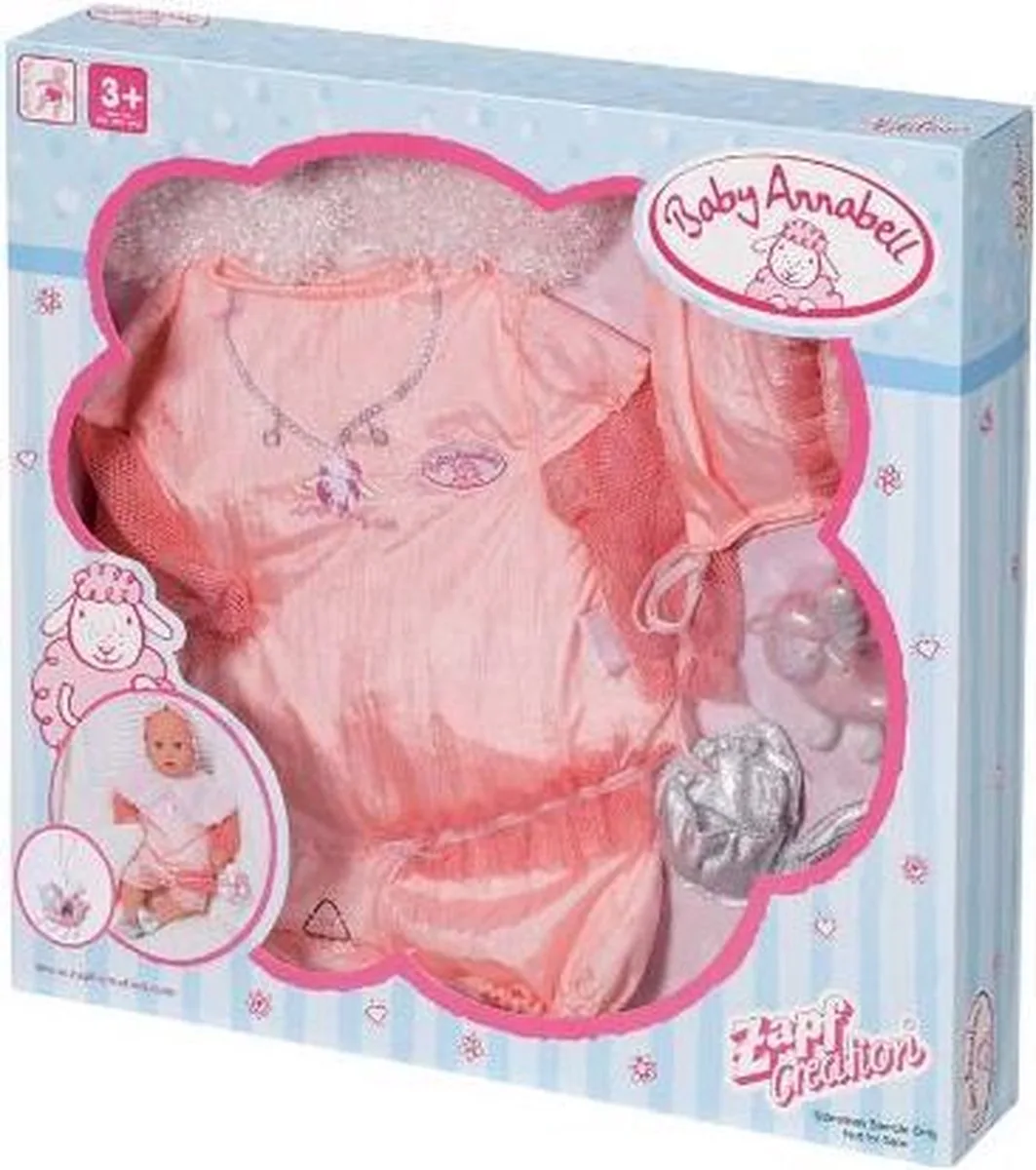 Zapf Creation Baby Annabell poppenkleding Celebration Deluxe kleding set fra Baby Annabell i Lyserød – produktbillede