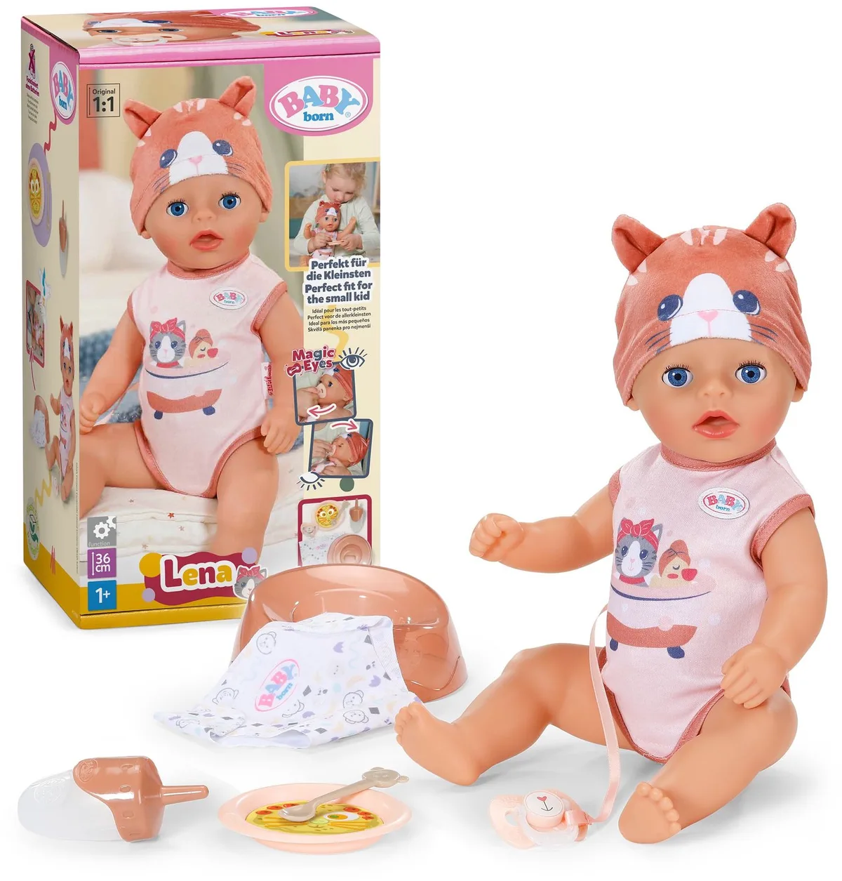 Babypop - 36 cm met accessoires - 7 functies - Vanaf 1 jaar von BABY born in Lena Kat – Produktfoto