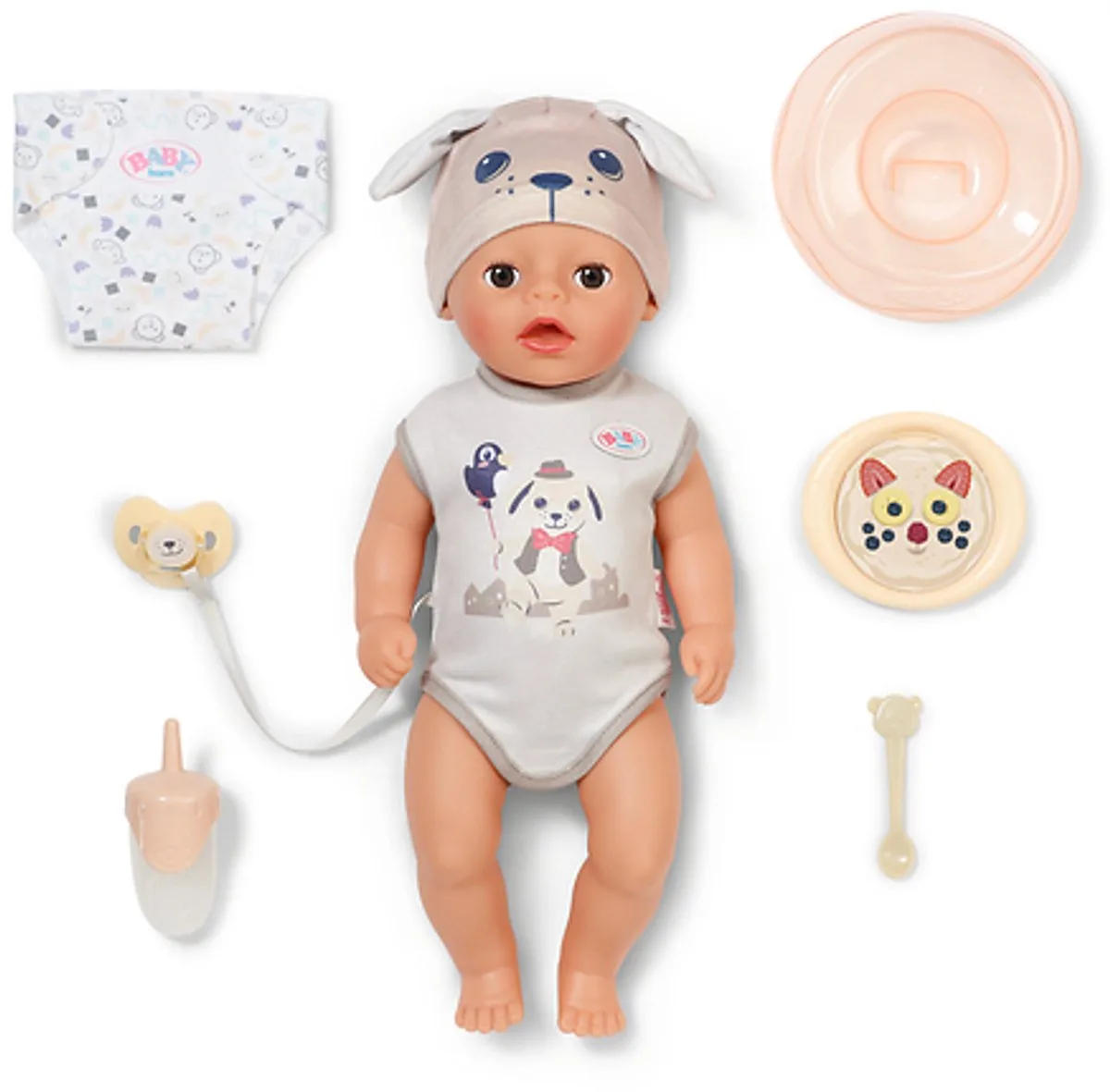 Babypop - 36 cm met accessoires - Vanaf 1 jaar van BABY born in Lukas Hond – productfoto