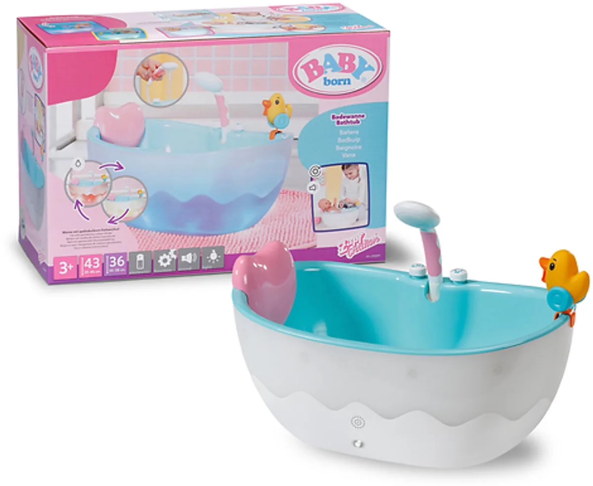 Bad - Poppenbad - Met Licht En Geluidseffecten van BABY born in Wit – productfoto