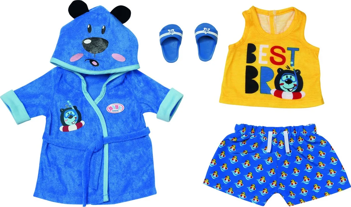 Bath Deluxe Boy Outfit 43cm från BABY born i Blå – produktbild