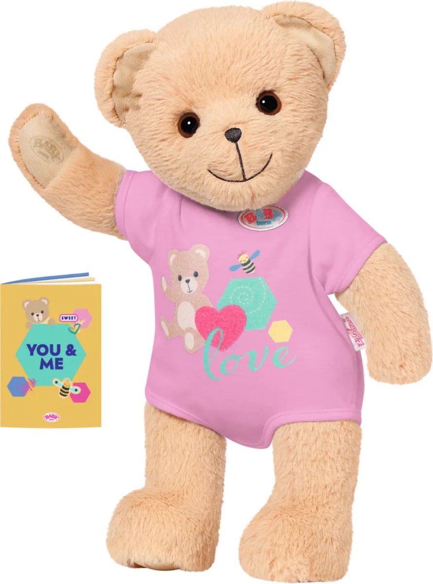 Beer - Wit - Knuffel van BABY born in Meerkleurig – productfoto