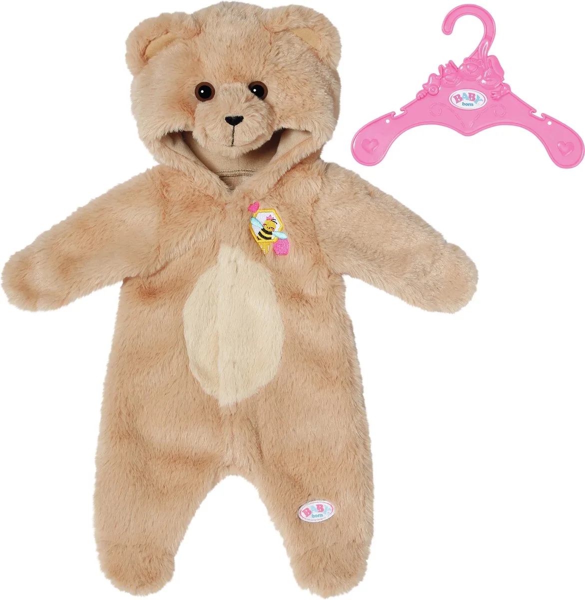 Bär Kuschelanzug 43cm, Puppenzubehör von BABY born in Beige, Mehrfarbig – Produktfoto