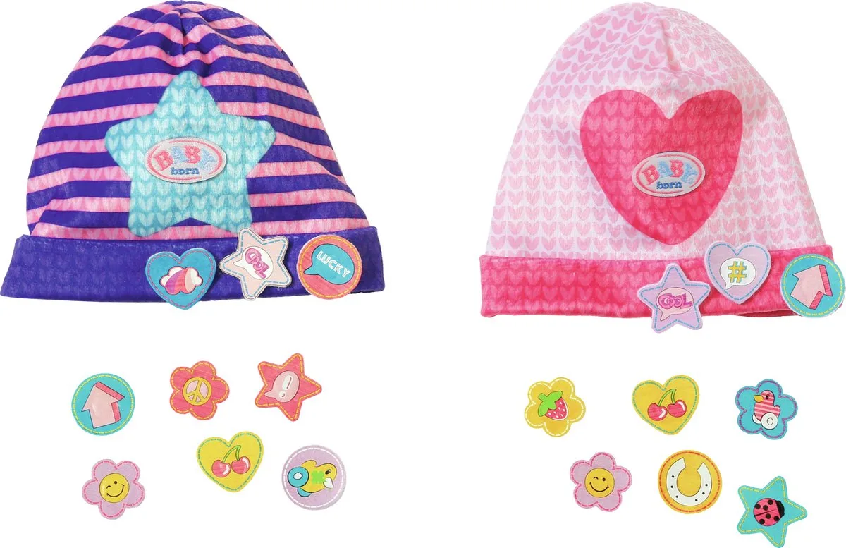 Caps with funny pins från BABY born i Flerfärgad – produktbild