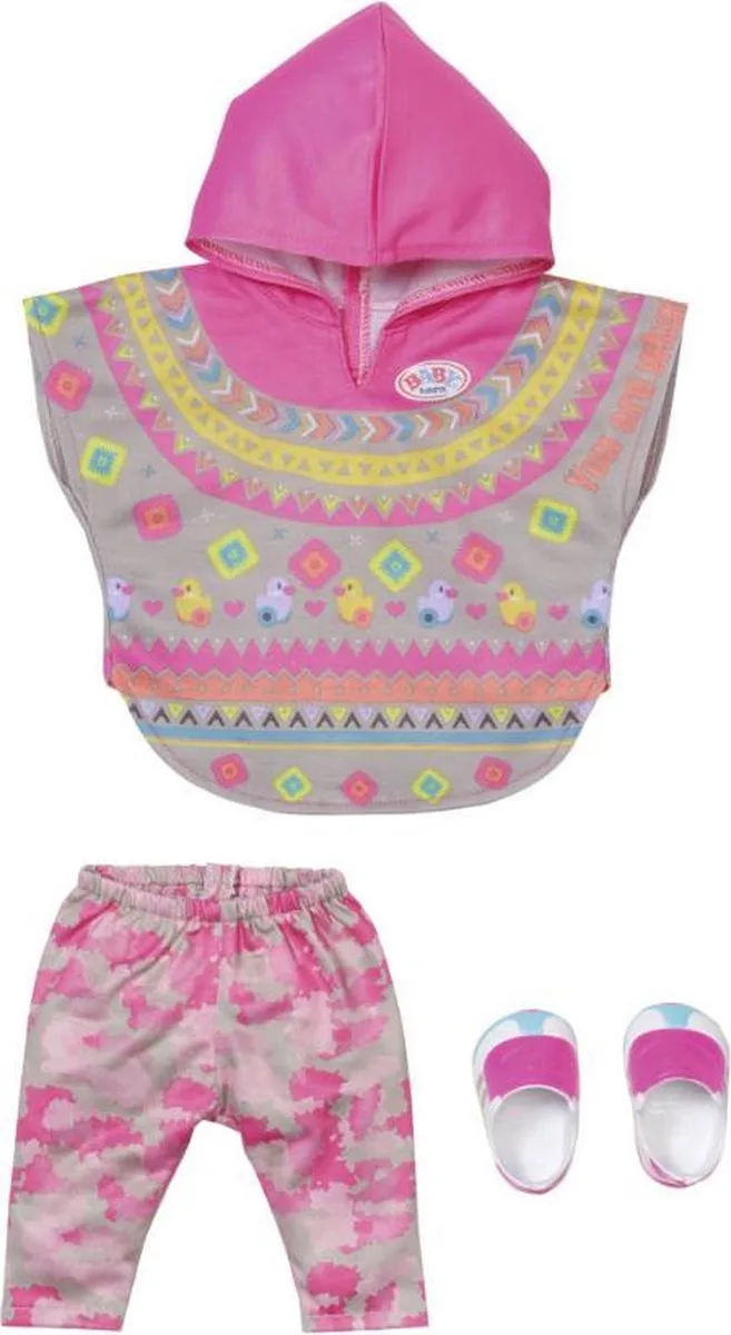 Deluxe Trendy Poncho 43cm von BABY born in Mehrfarbig – Produktfoto
