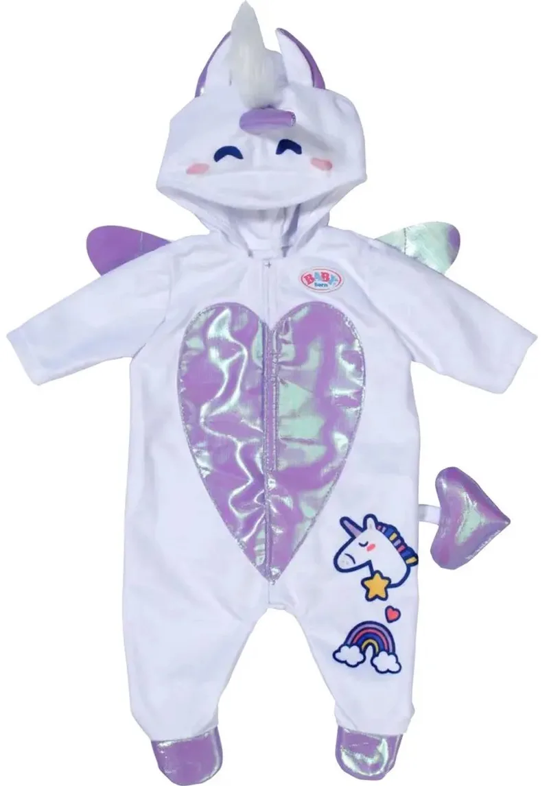 Eenhoorn Onesie, 43cm - Poppenkleding de BABY born en Multicolore – photo du produit