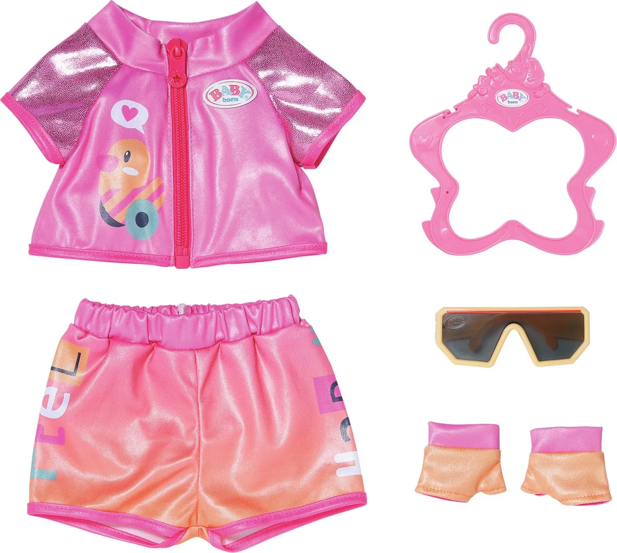 Fietsoutfit - 43 cm van BABY born in Meerkleurig – productfoto