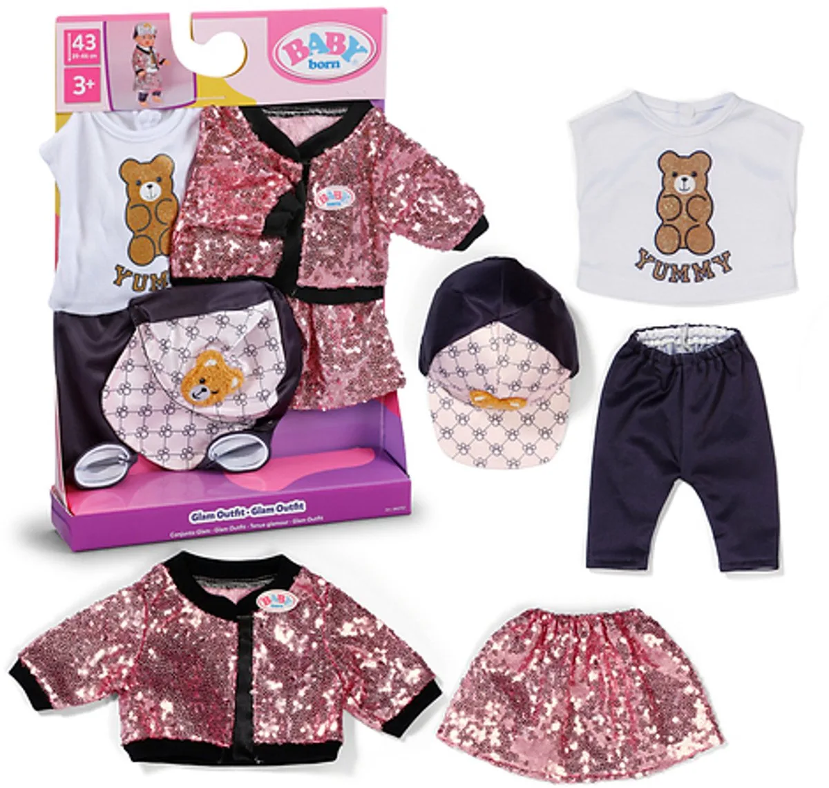 Glam Outfit - 43 cm von BABY born in Mehrfarbig – Produktfoto