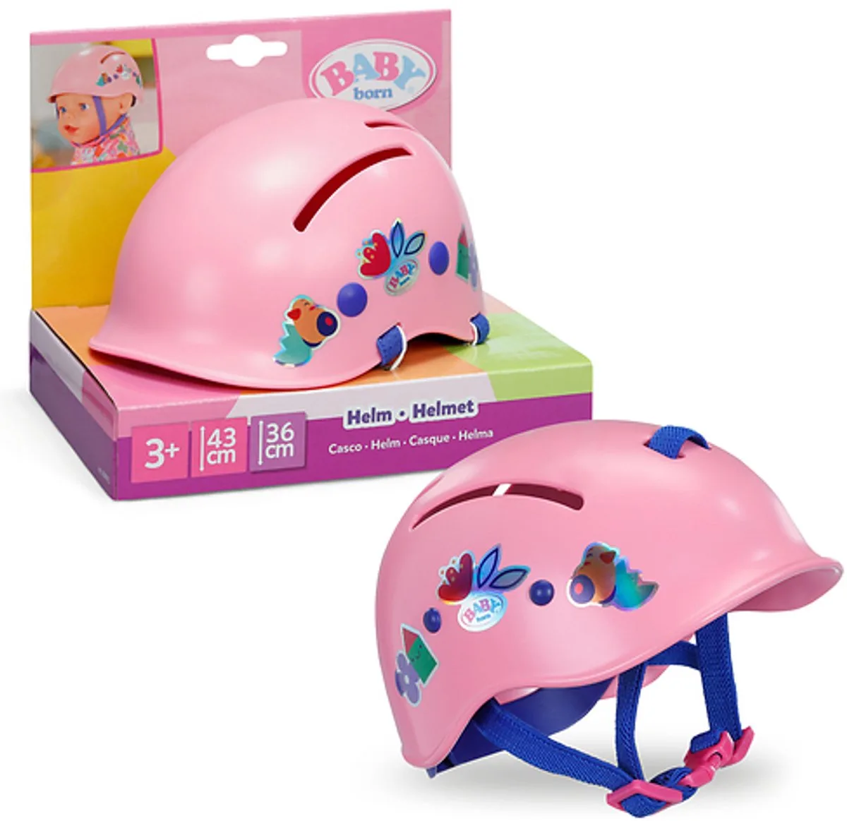 Helm (43 cm) van BABY born in Meerkleurig – productfoto