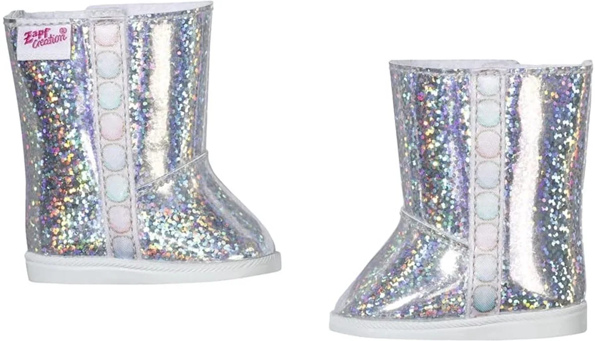 Hoge Winterlaarzen - Poppenkleding 43 cm de BABY born en Argent – photo du produit