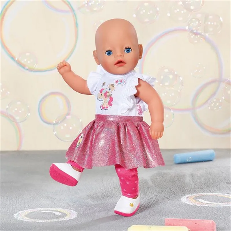Little Doordeweeks outfit - Roze rokje - 36 cm de BABY born en Multicolore – photo du produit