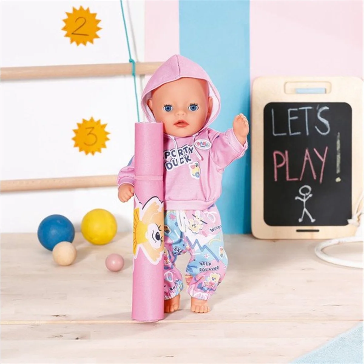 Little Kindergarten Gymoutfit - Poppenkleding 36 cm de BABY born en Rose – photo du produit