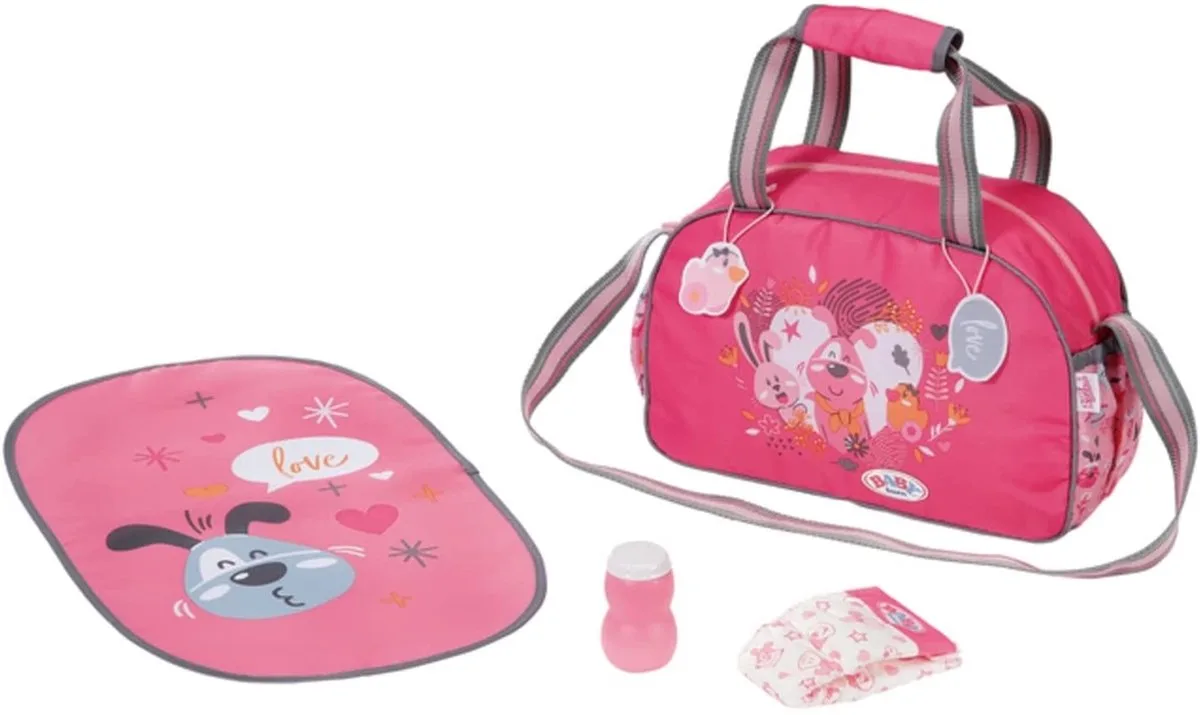 Luiertas - Poppenverzorgingsproduct 43 + 36 cm de BABY born en Rose – photo du produit
